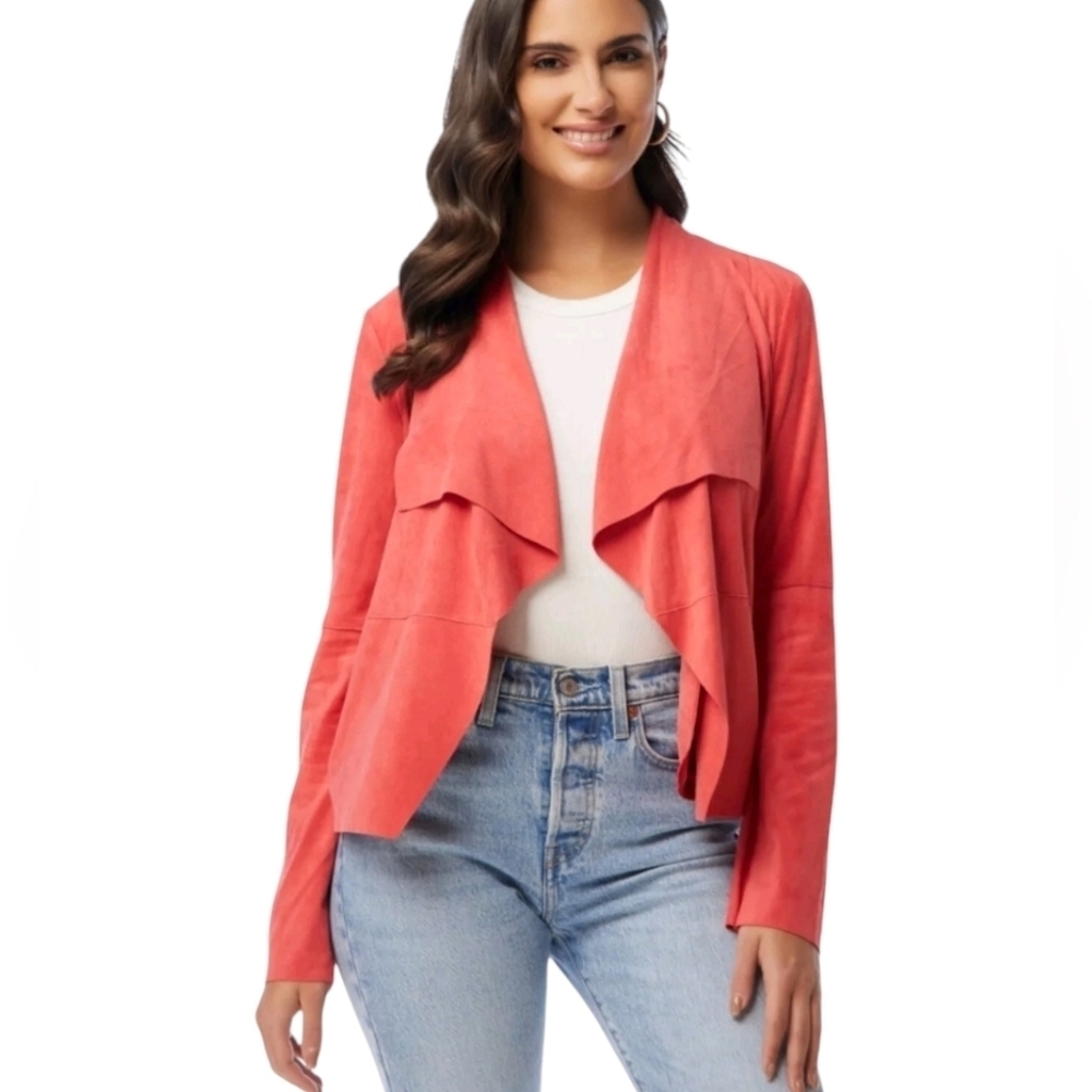Bagatelle Collection Red Faux Leather Women's Jacket Size M NWT